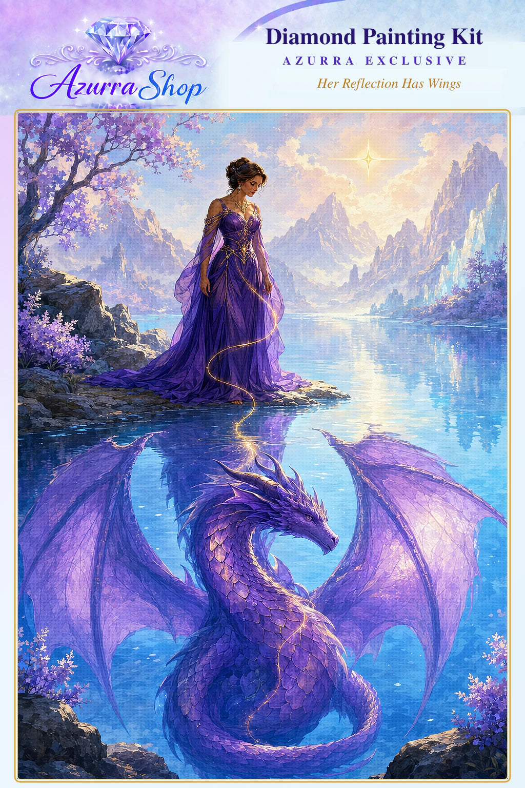 Her Reflection Has Wings 16X20 diamond painting artwork — Azurra Shop