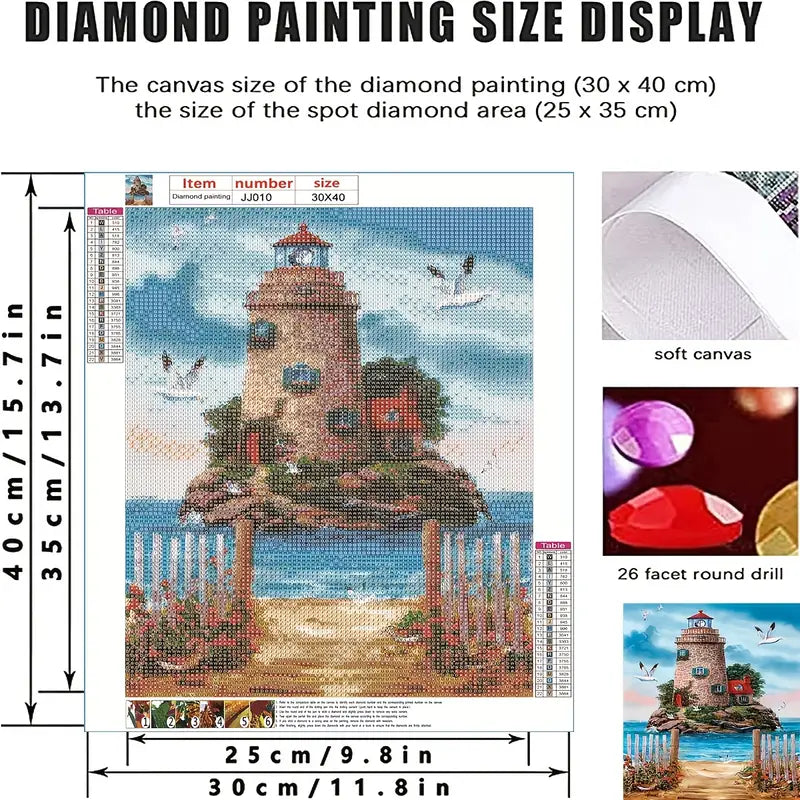 Mosaic Lighthouse Diamond Painting