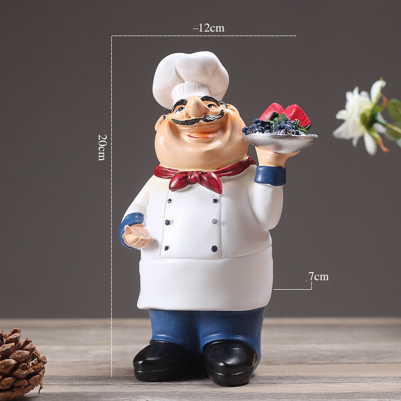 Resin Chef Figurine Kitchen Ornament