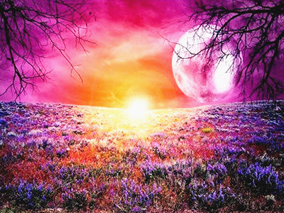 Moon & Starry Sky Diamond Painting