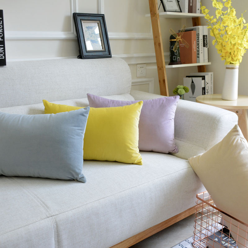 Sofa Velvet Throw Pillow — 12x20"