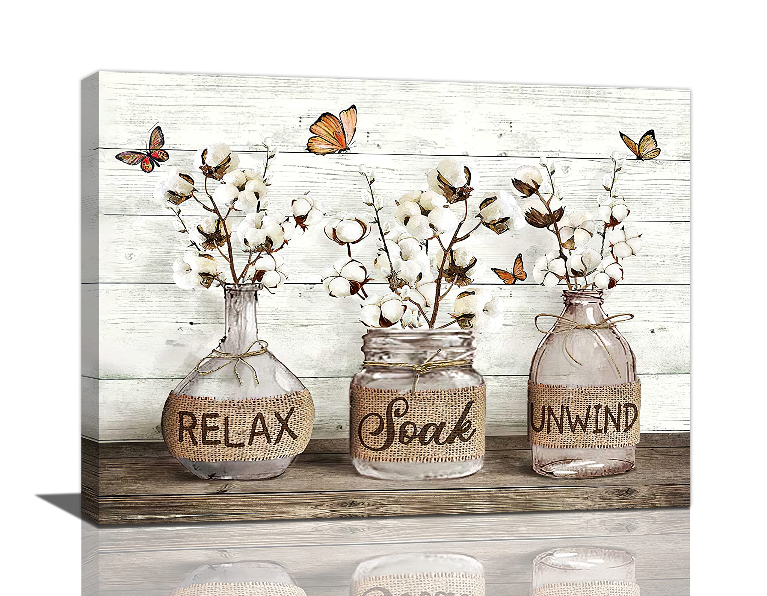 Farmhouse Bathroom Canvas Wall Art