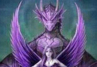 Purple angel dragon diamond painting kit – 8x12" to 20x28" fantasy gothic art by Azurra Shop