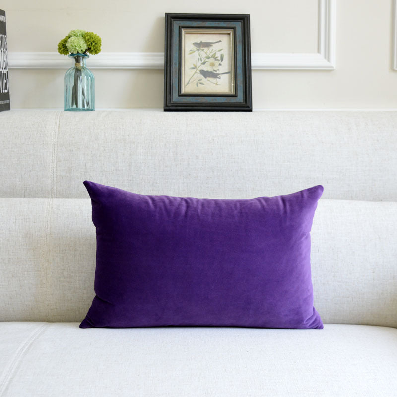 Sofa Velvet Throw Pillow — 12x20"