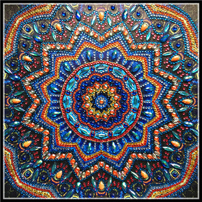 Mandala flower diamond painting kit – 8x10" geometric floral art, 16 designs by Azurra Shop