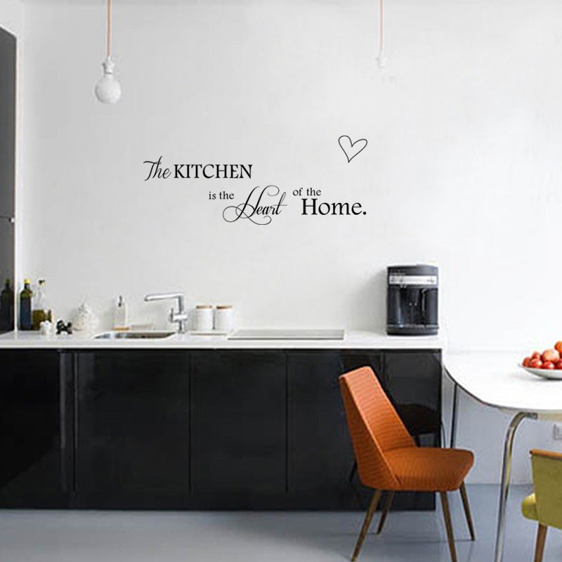 "Kitchen Is the Heart of the Home" PVC Wall Sticker