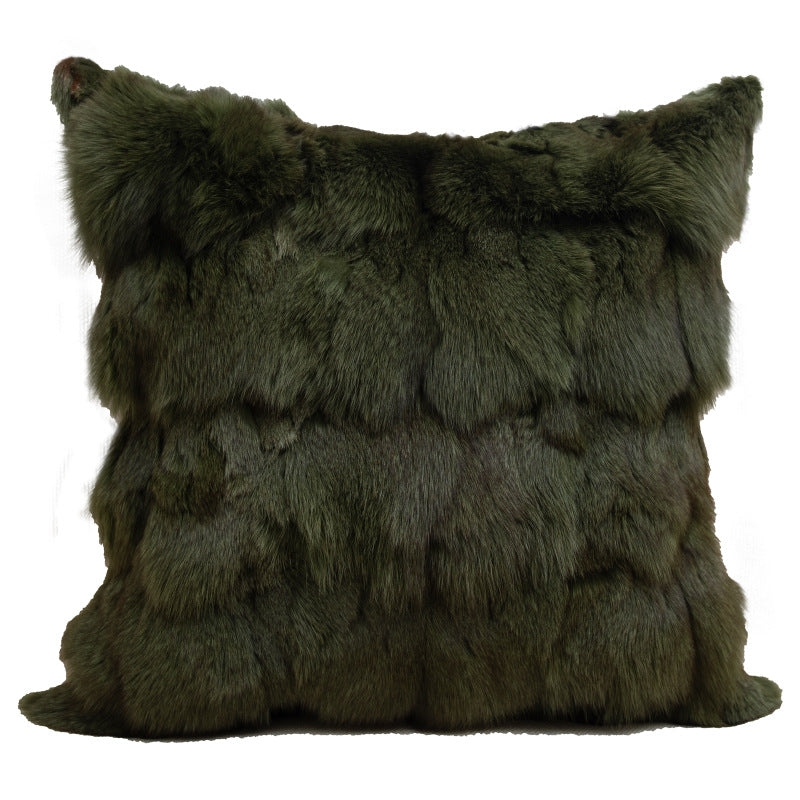 Misty Forest geometric throw pillow — modern minimalist PP cotton cushion for sofa or bed — Azurra Shop