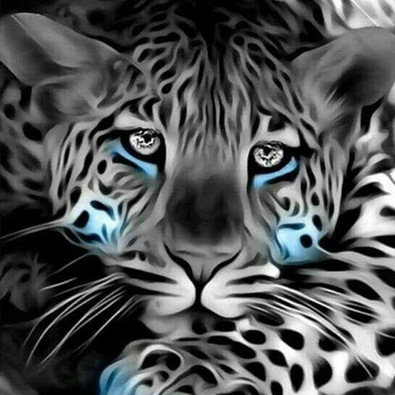 Black and White Leopard 5D diamond panting full drill DIY art by Azurra Shop