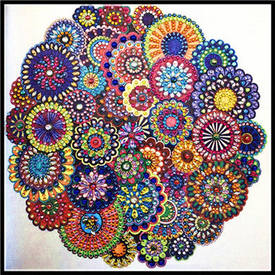 Mandala Shaped Flower Diamond Painting