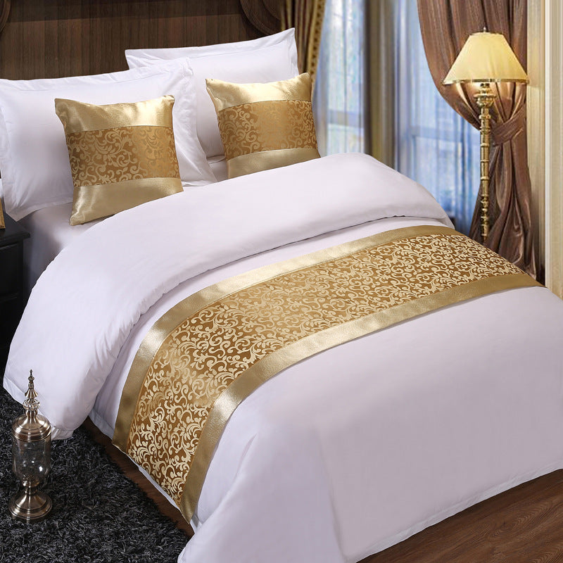 Chinese Classical Style Bed Runner & Pillow Set