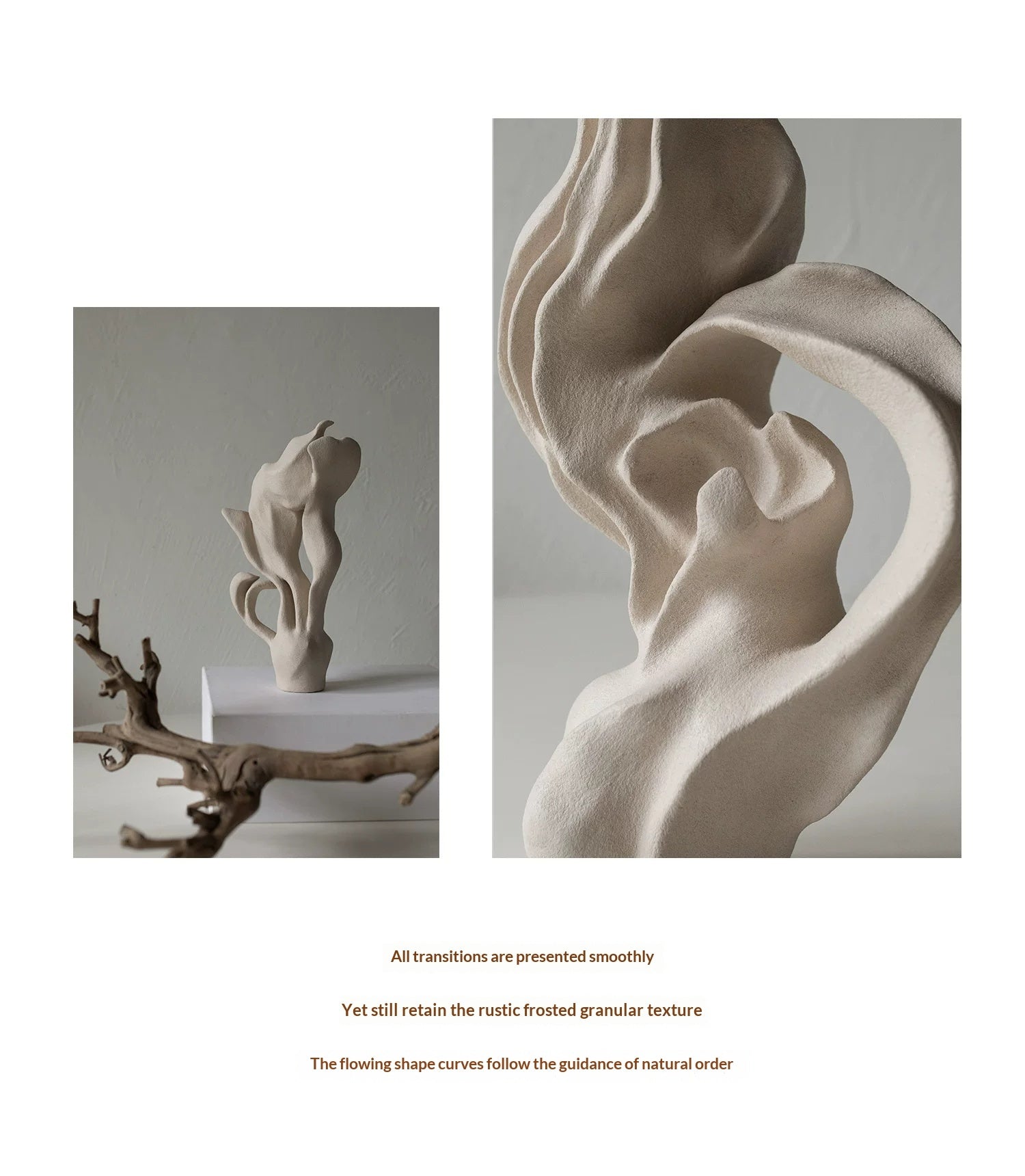 Wabisabi Style Handcrafted Artistic Vase Sculpture