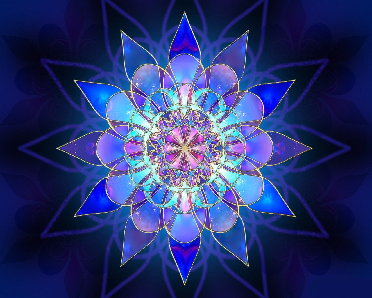 Mandala Blue Diamond Painting - 5D DIY Square Drill Kit 12" x 12" Chinese Classical Design | Azurra Shop