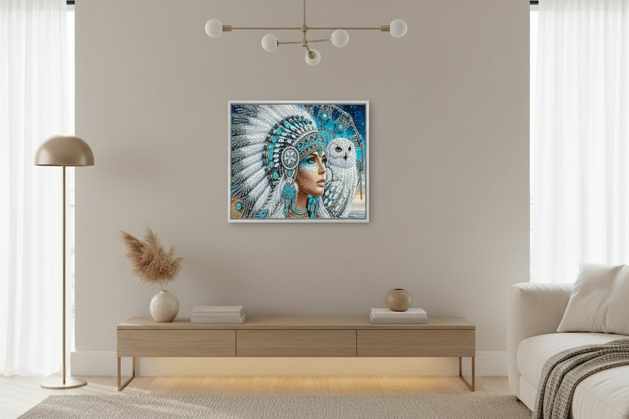 Exotic Indian diamond painting kit – 12x12" vibrant cultural decorative art by Azurra Shop