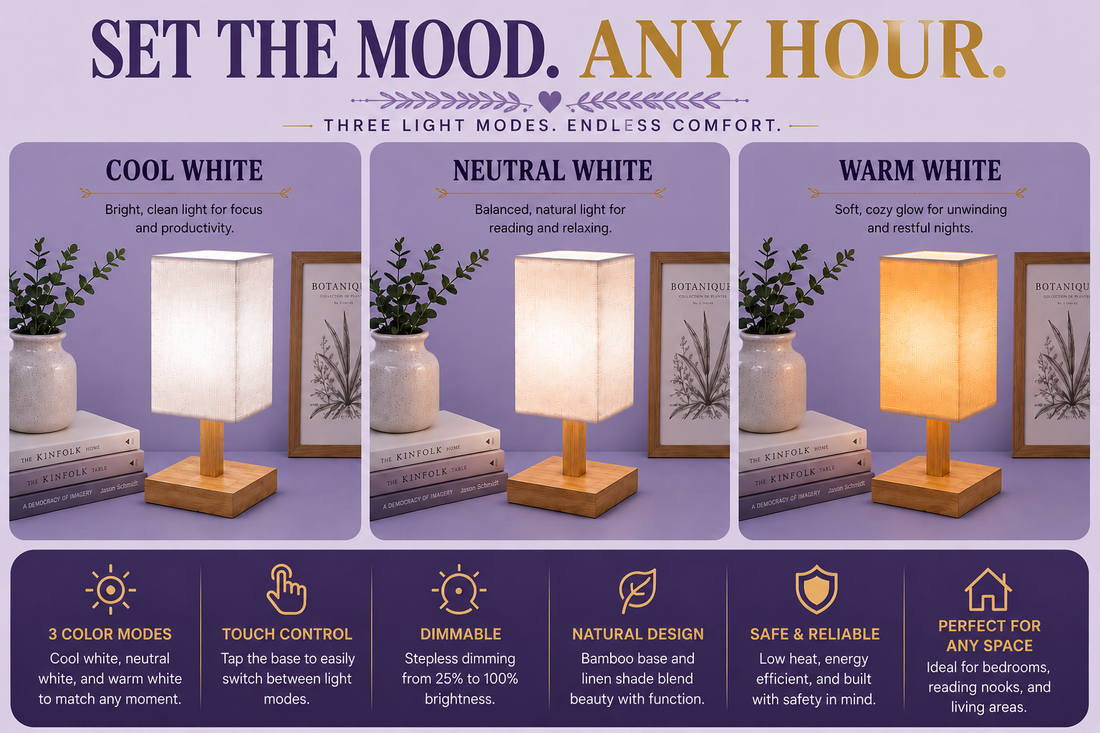 Bamboo & Wood LED Night Light