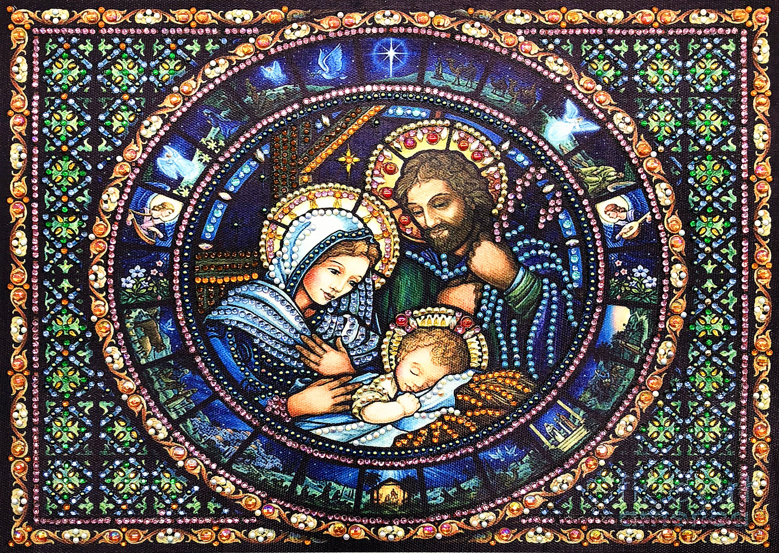 Virgin Mary diamond painting kit – 16x12" Holy Mother portrait religious wall art gift of faith by Azurra Shop