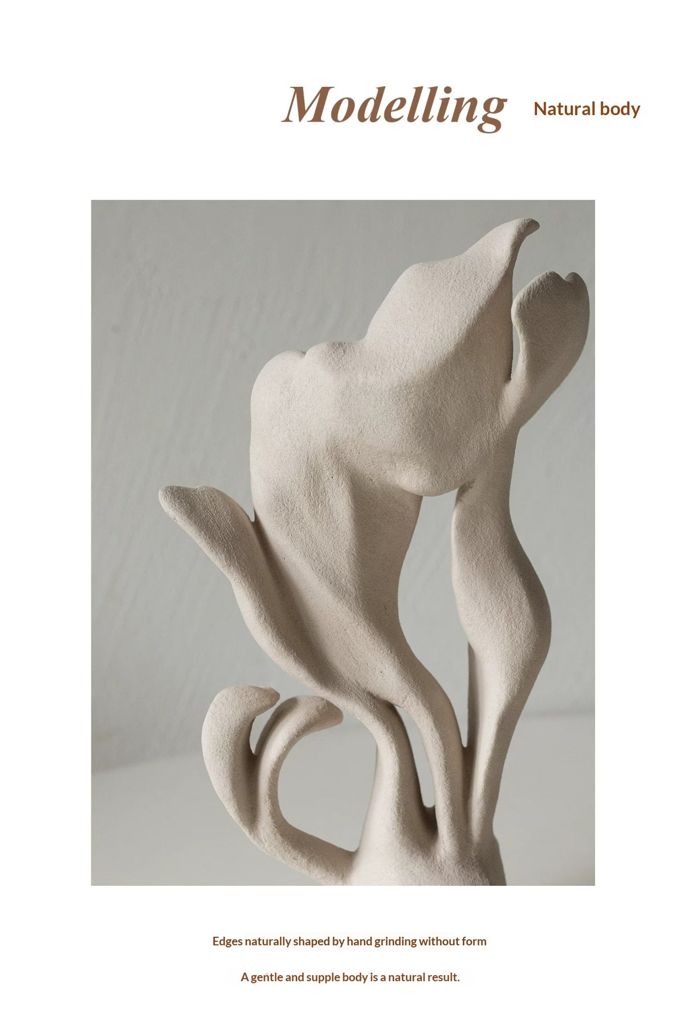 Wabisabi Style Handcrafted Artistic Vase Sculpture
