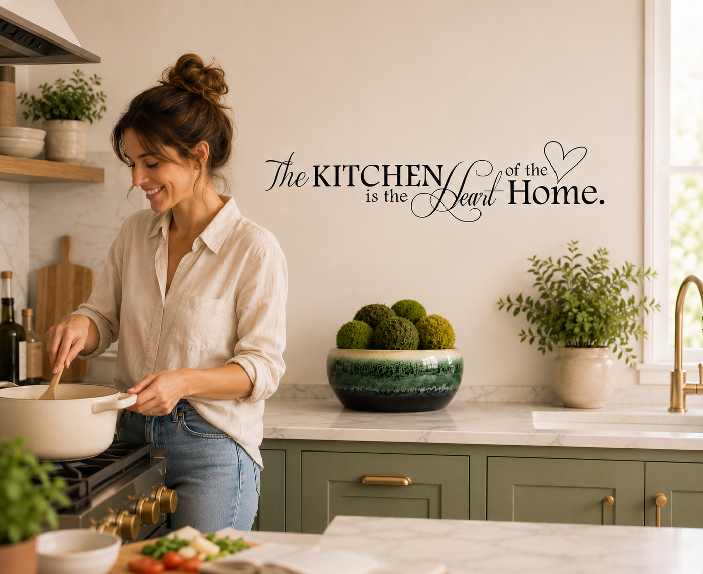 The Kitchen is the Heart of the Home Wall Decal