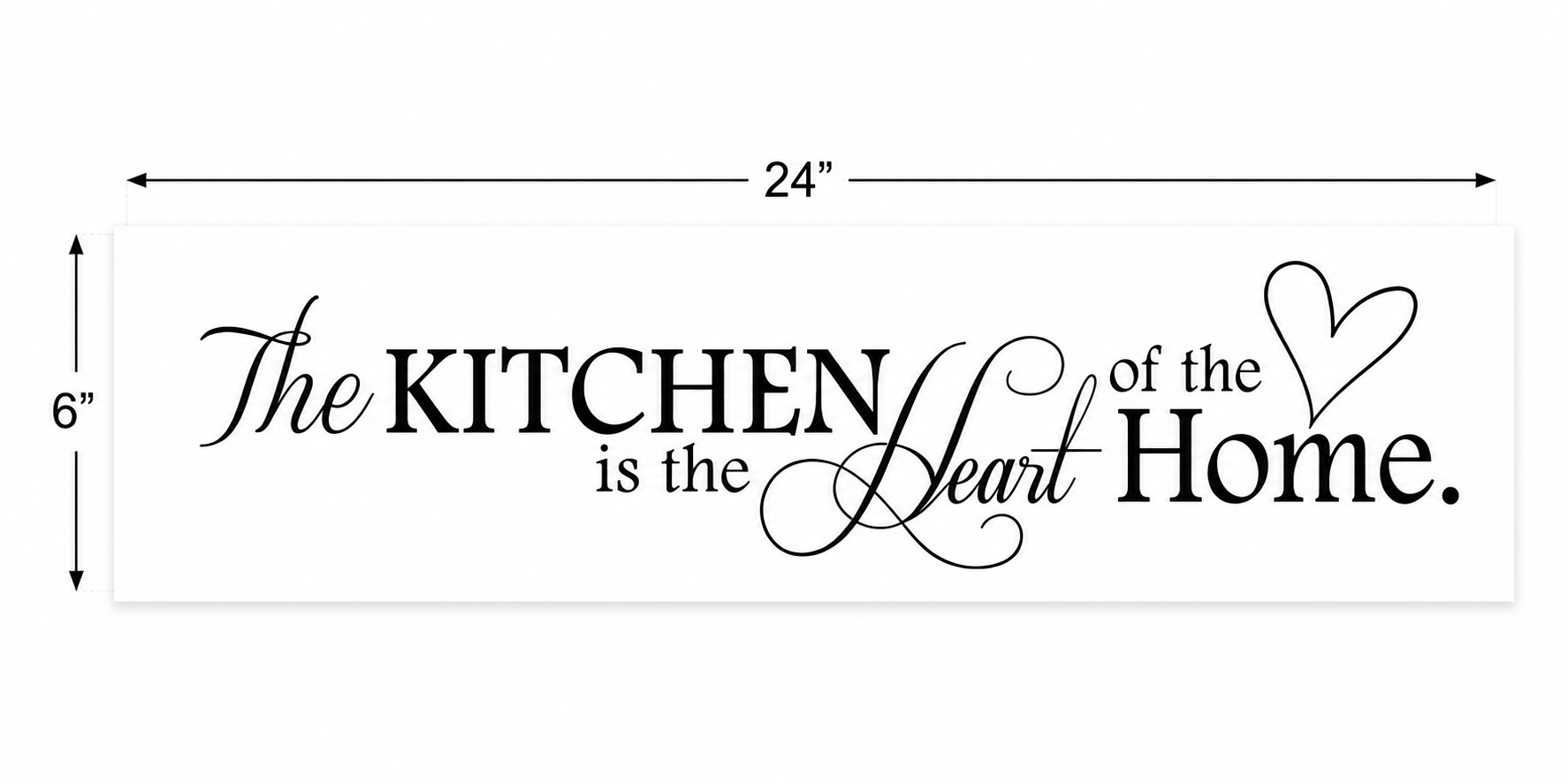 The Kitchen is the Heart of the Home Wall Decal