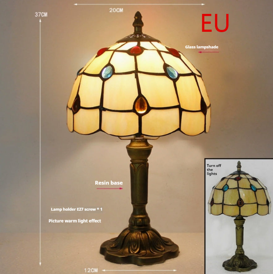 Mediterranean Mosaic Glass Table Lamp
