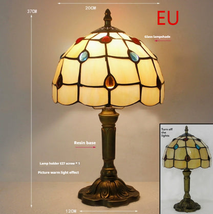 Mediterranean Mosaic Glass Table Lamp
