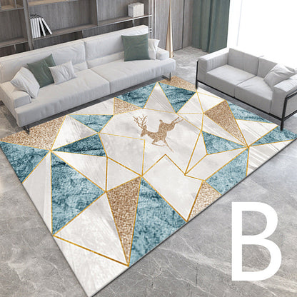 3D Light Luxury Style Floor Mat — Bedroom Bedside Carpet