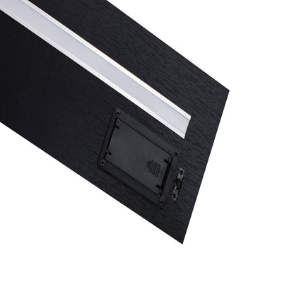 Floating Wall Shelf with Built-in LED Lighting — Black