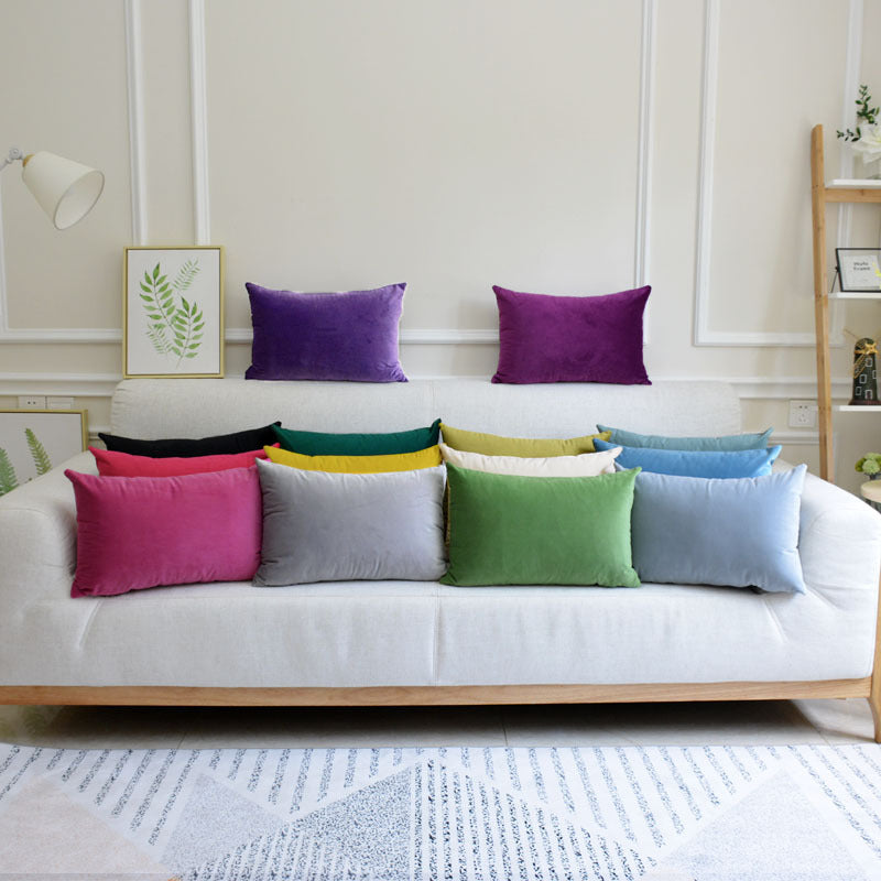 Sofa Velvet Throw Pillow — 12x20"