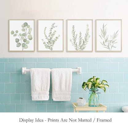 Botanical Plant Canvas Wall Art — Set of 4, Framed