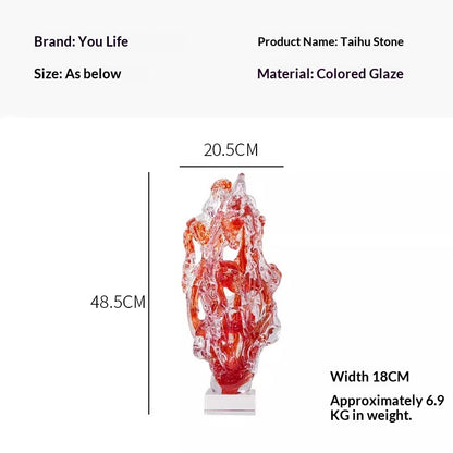Taihu Stone Handmade Glass Ornament
