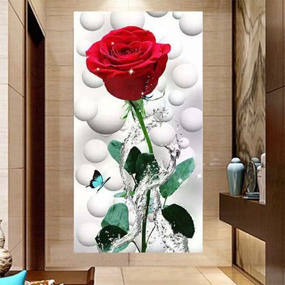 Dripping Red Rose Diamond Painting