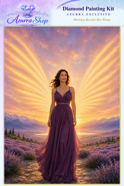 Morning Reveals Her Wings Azurra Exclusive 5D diamond painting kit hero artwork