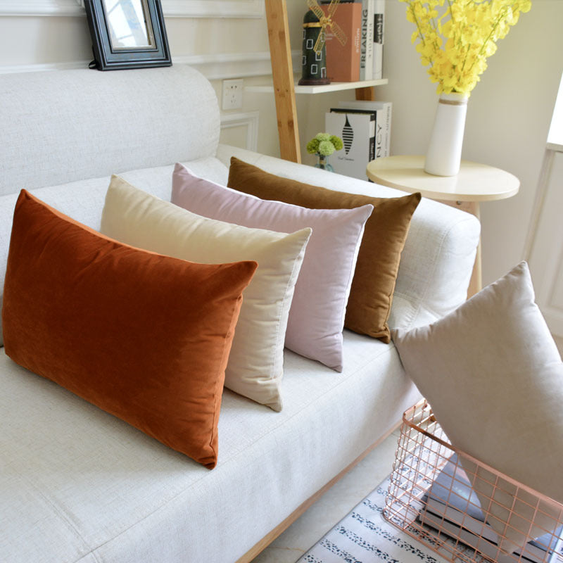 Sofa Velvet Throw Pillow — 12x20"