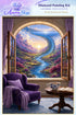 The World Inside the Window Azurra Exclusive 5D diamond painting kit hero artwork