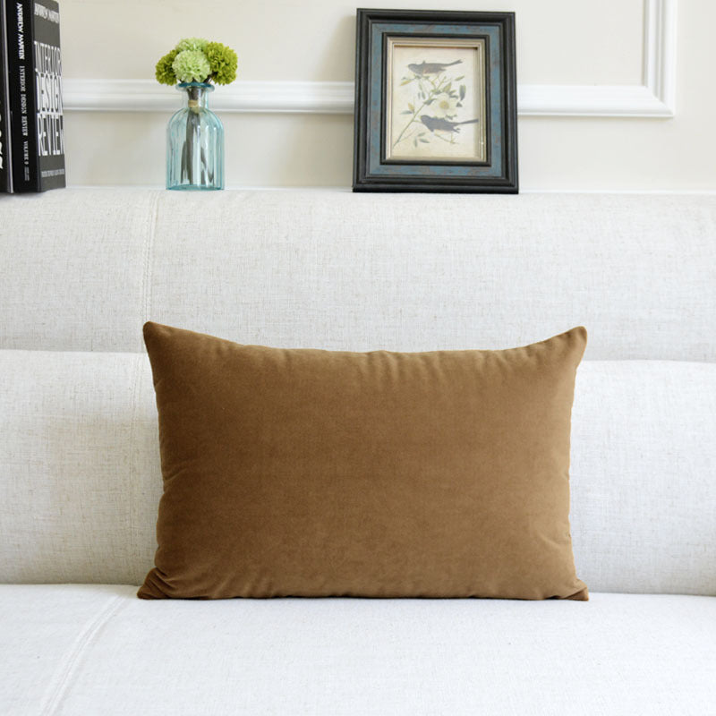 Sofa Velvet Throw Pillow — 12x20"
