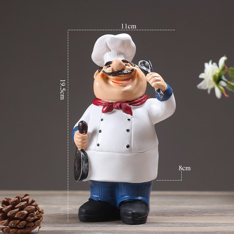 Resin Chef Figurine Kitchen Ornament