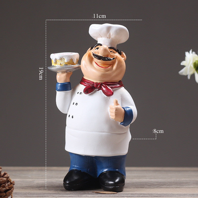 Resin Chef Figurine Kitchen Ornament