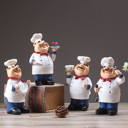 Resin Chef Figurine Kitchen Ornament