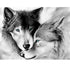 Wolves Hugging 5D diamond painting kit full drill DIY art by Azurra Shop