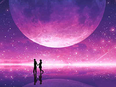 Moon &amp; Starry Sky Diamond Painting