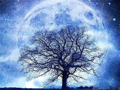 Moon &amp; Starry Sky Diamond Painting