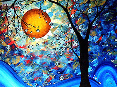 Moon &amp; Starry Sky Diamond Painting