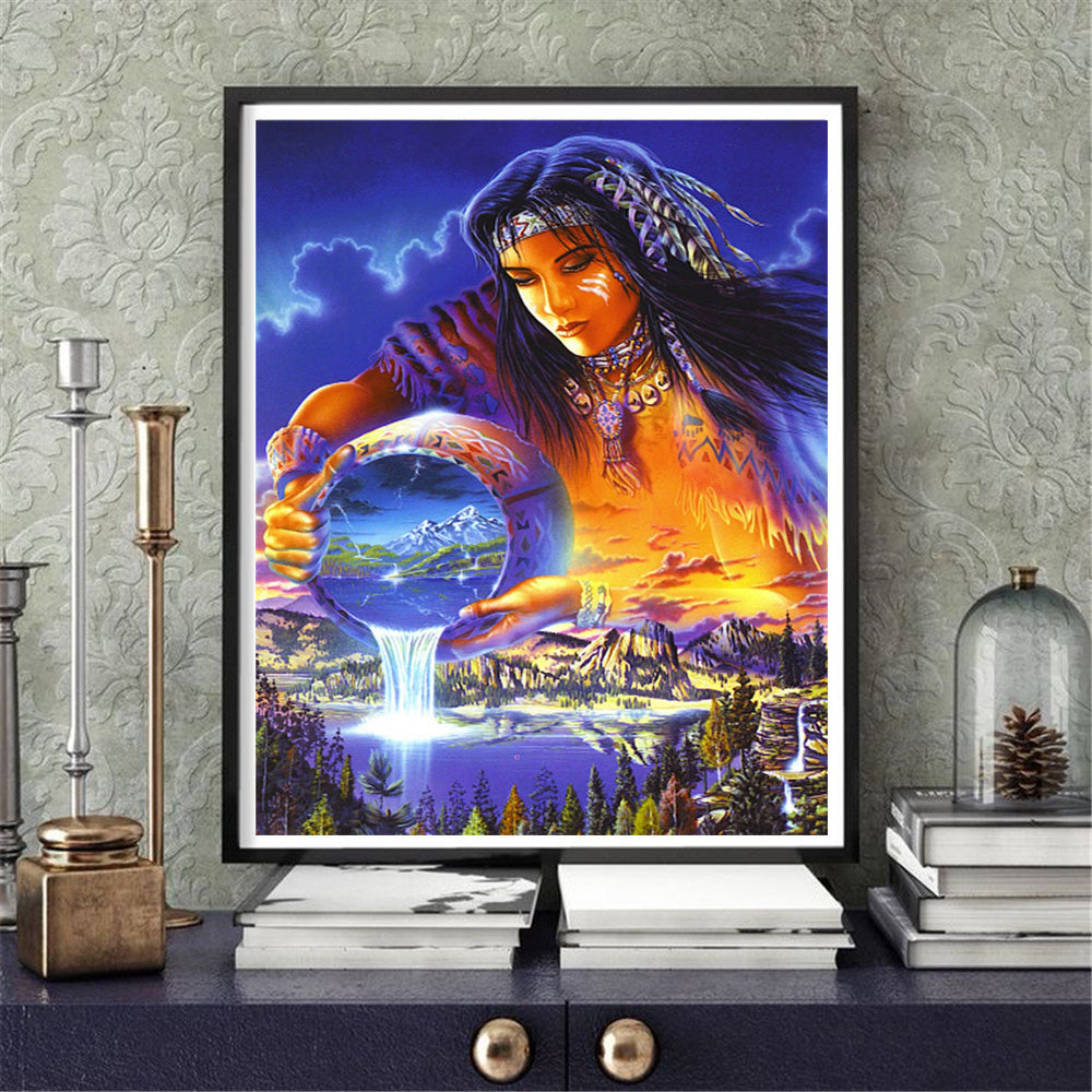 Waterfall diamond painting kit – 8x12" to 20x28" round or square drill landscape art by Azurra Shop