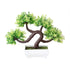 Artificial Silk Flower Potted Plant — realistic faux bonsai in vase, available in 18 color options including white, pink, purple, red, yellow, and green — Azurra Shop