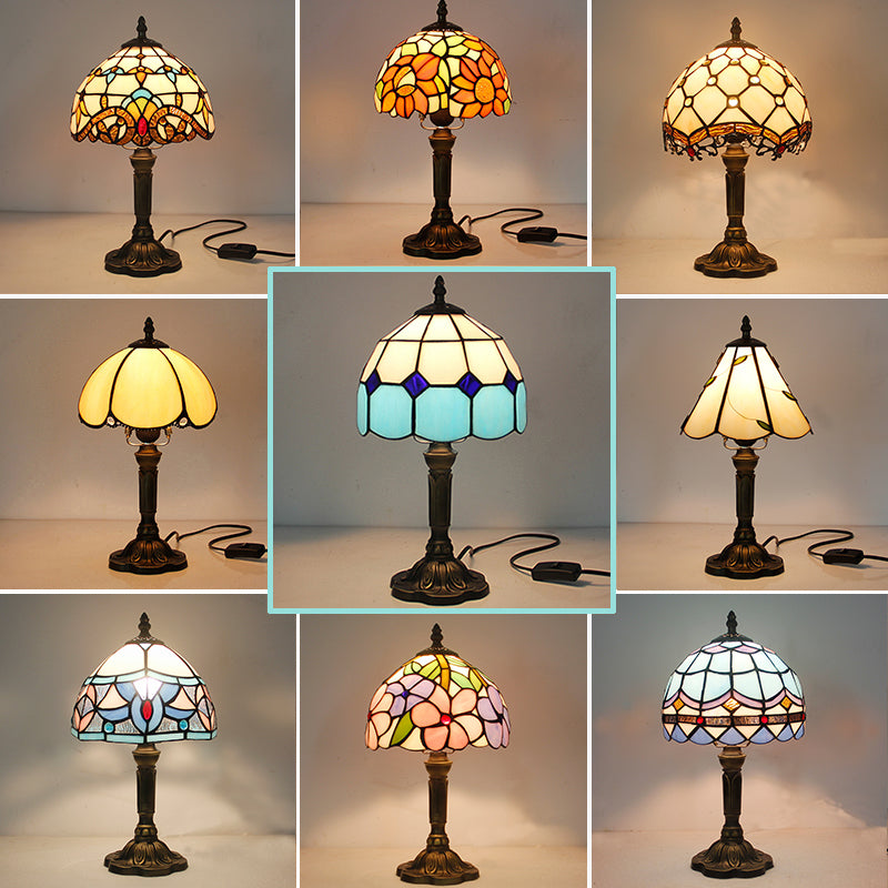 Mediterranean Mosaic Glass Table Lamp