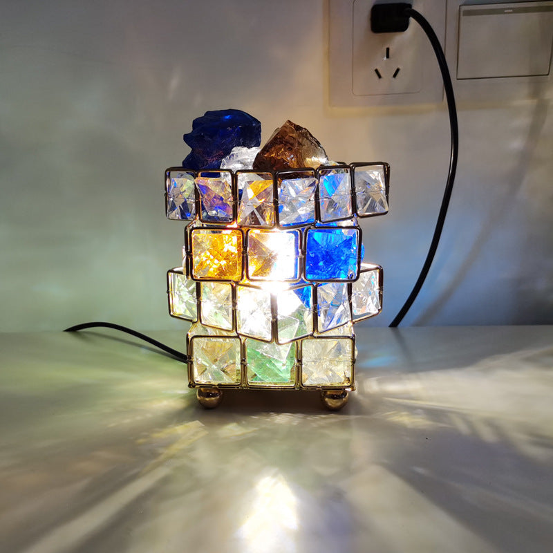 Crystal Salt Table Lamp