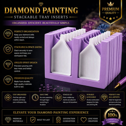 Close up of the purple tray organizer&
