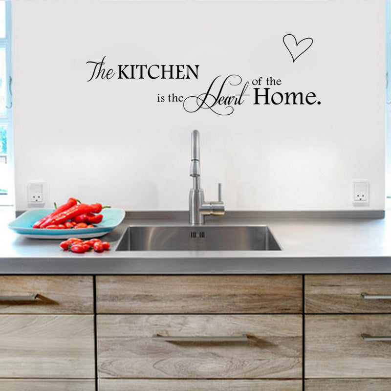 "Kitchen Is the Heart of the Home" PVC Wall Sticker