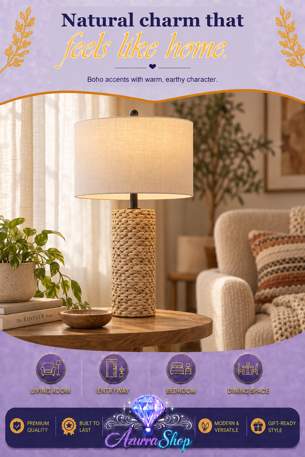 Amber Weave Table Lamp