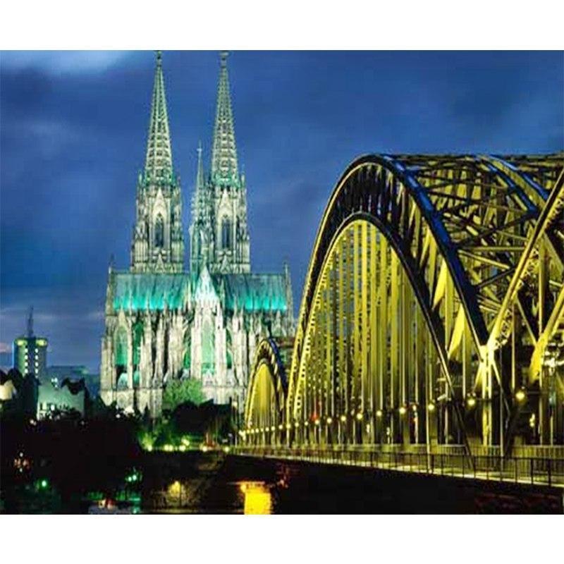 Cologne Cathedral diamond painting kit – 8x10" to 24x32" iconic German Gothic landmark wall art by Azurra Shop