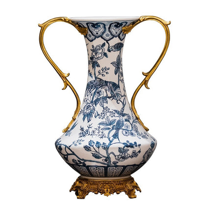 Blue-and-White Porcelain Display Vase